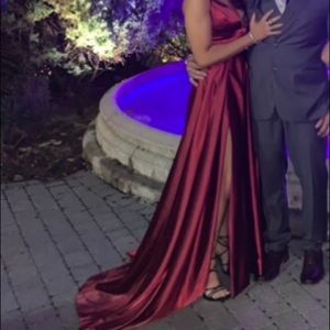 Burgundy gown